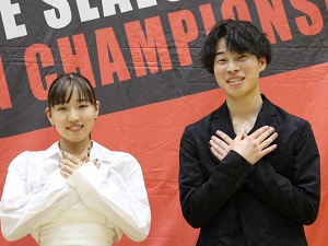 守時実香 選手、柴垣大輝 選手